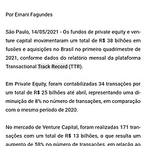 TTR: Fundos de private equity e venture capital movimentam R$ 38 bilhes em fuses e aquisies no Brasil